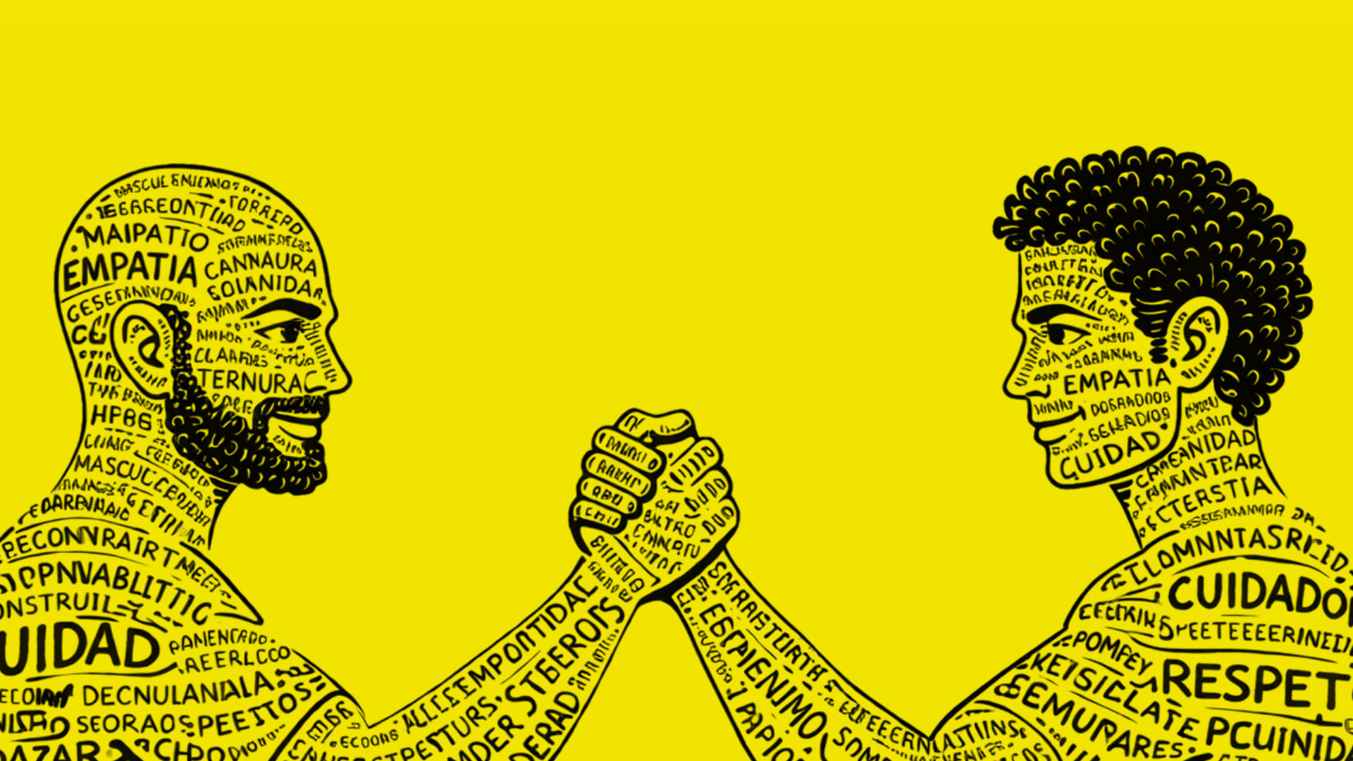 Mascolinità nuova in parole amarillo Titulo